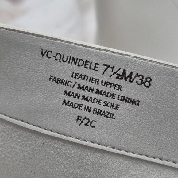 NEW Vince Camuto Quindele pointed-toe leather ankle boots white size 7.5 M - Picture 5 of 6